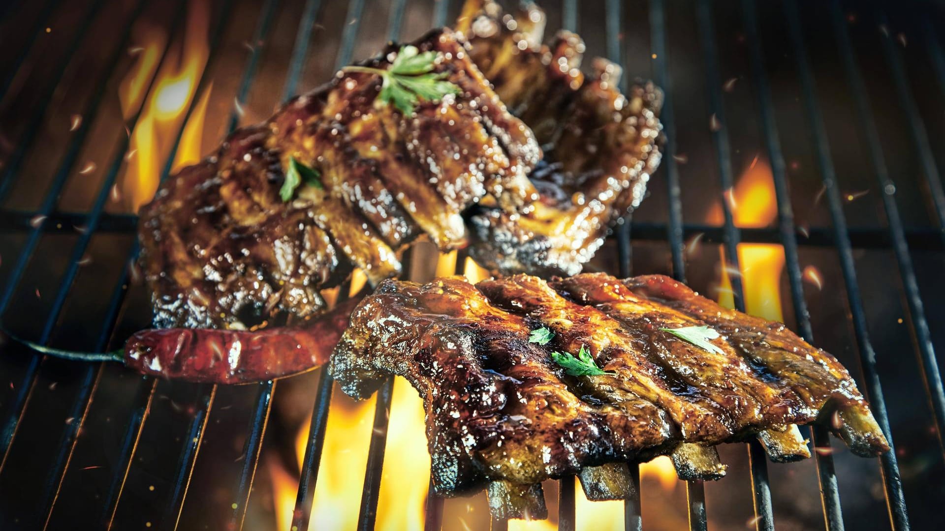 Spare Ribs auf einem Grill: Nebraskas Gouverneur hat einen Fleischtag ausgerufen.