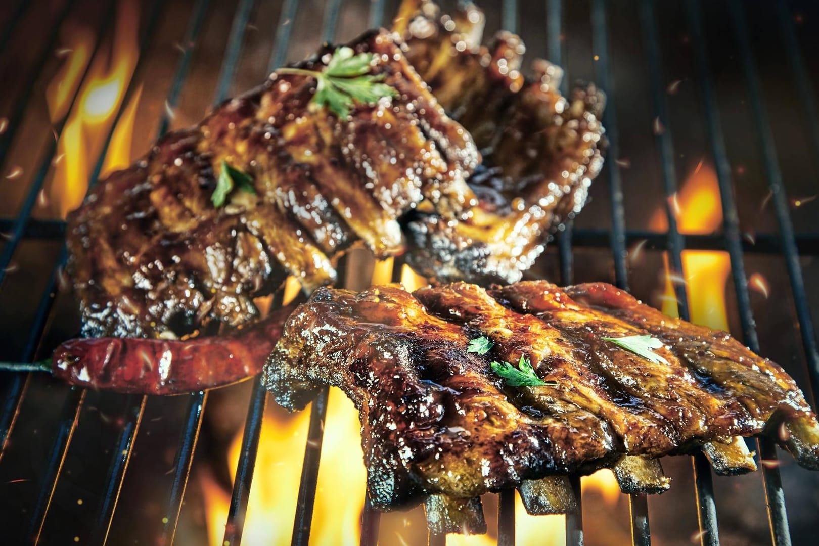 Spare Ribs auf einem Grill: Nebraskas Gouverneur hat einen Fleischtag ausgerufen.