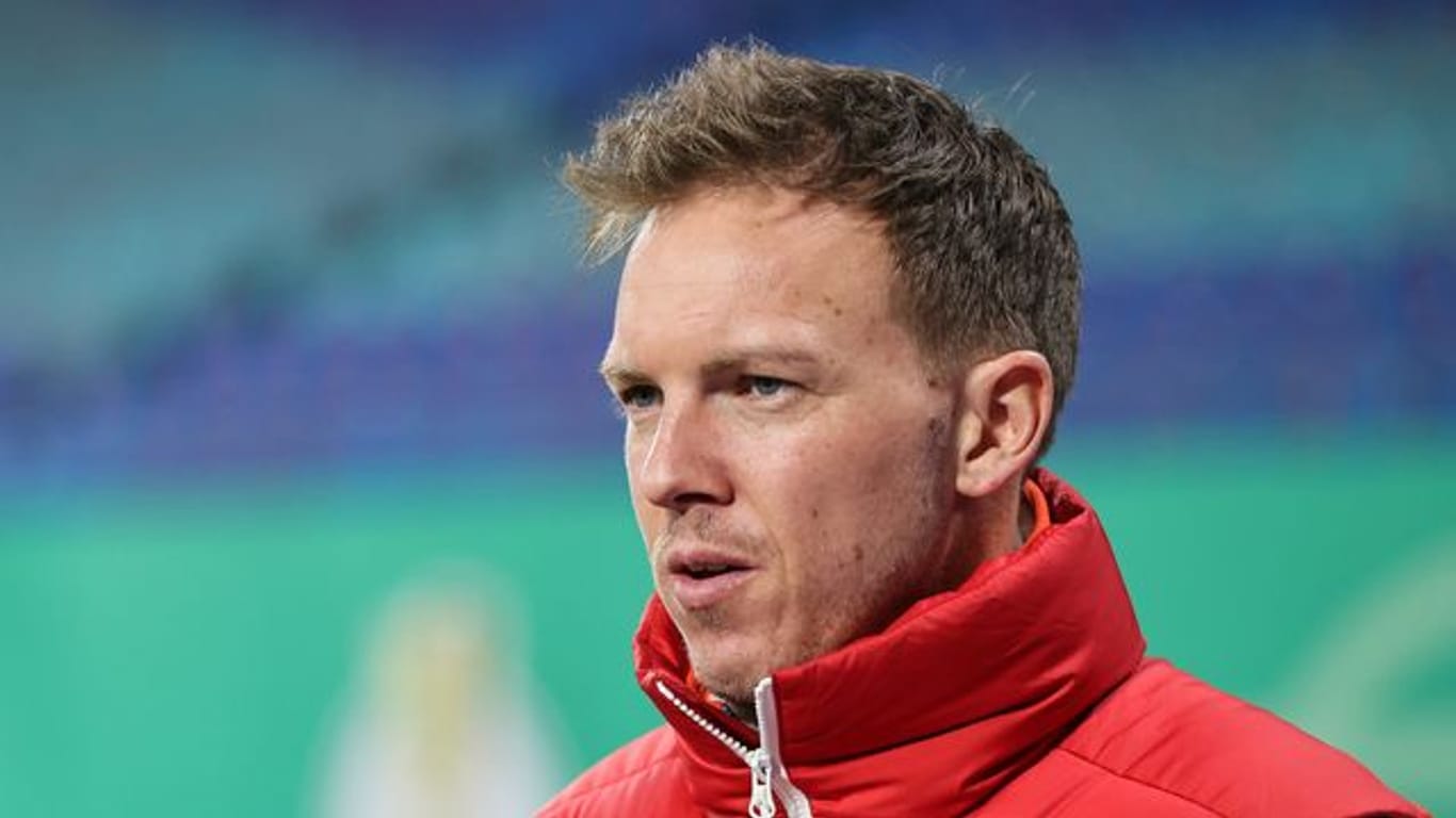 Leipzigs Trainer Julian Nagelsmann stellt klar, wenn man in Bielefeld nicht gewinne, "gibt es gegen Bayern keinen großen Showdown".