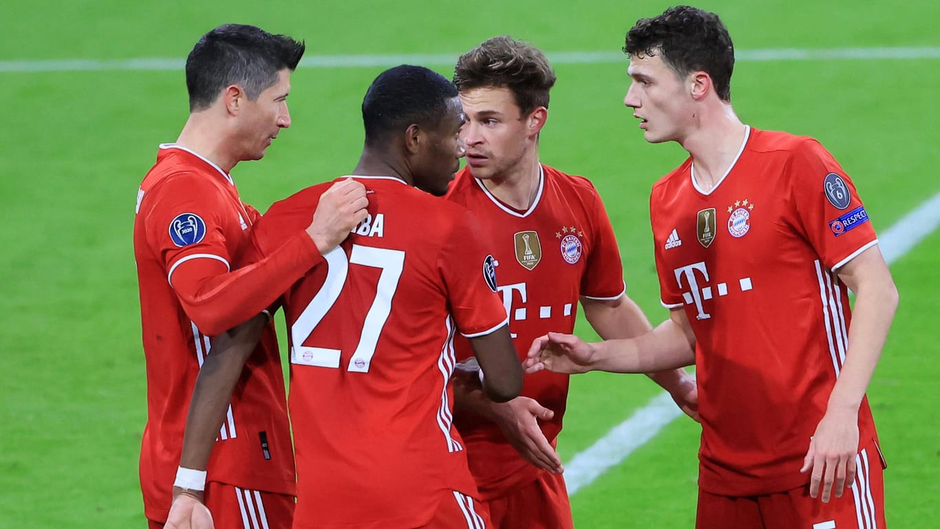 Bayern-Spieler am Jubeln: Zwei von ihnen dürfen nicht zur Nationalmannschaft reisen.