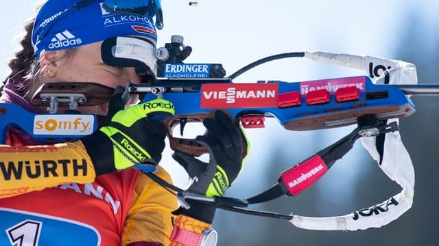 Sicherte sich Platz drei im Biathlon-Gesamtweltcup: Franziska Preuß.