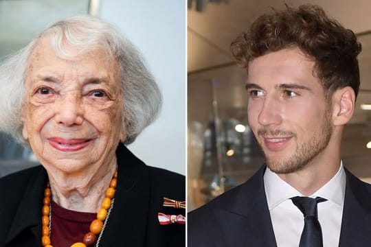 Bayern-Profi Leon Goretzka traf die Holocaust-Überlebende Margot Friedländer in Berlin.