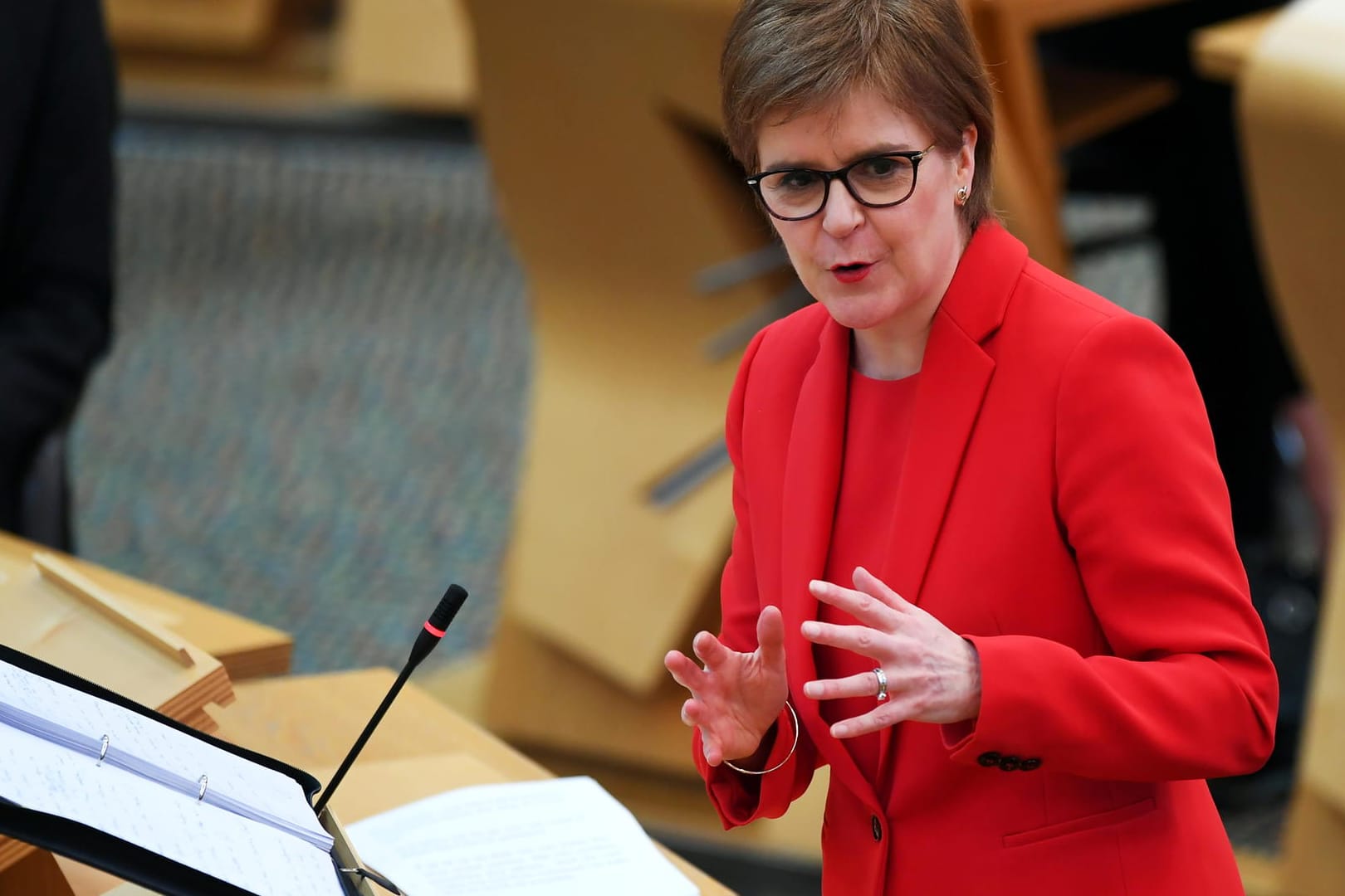 Nicola Sturgeon, Regierungschefin von Schottland: Sie ist entschlossen Schottland als unabhängiges Land zurück in die EU zu führen.