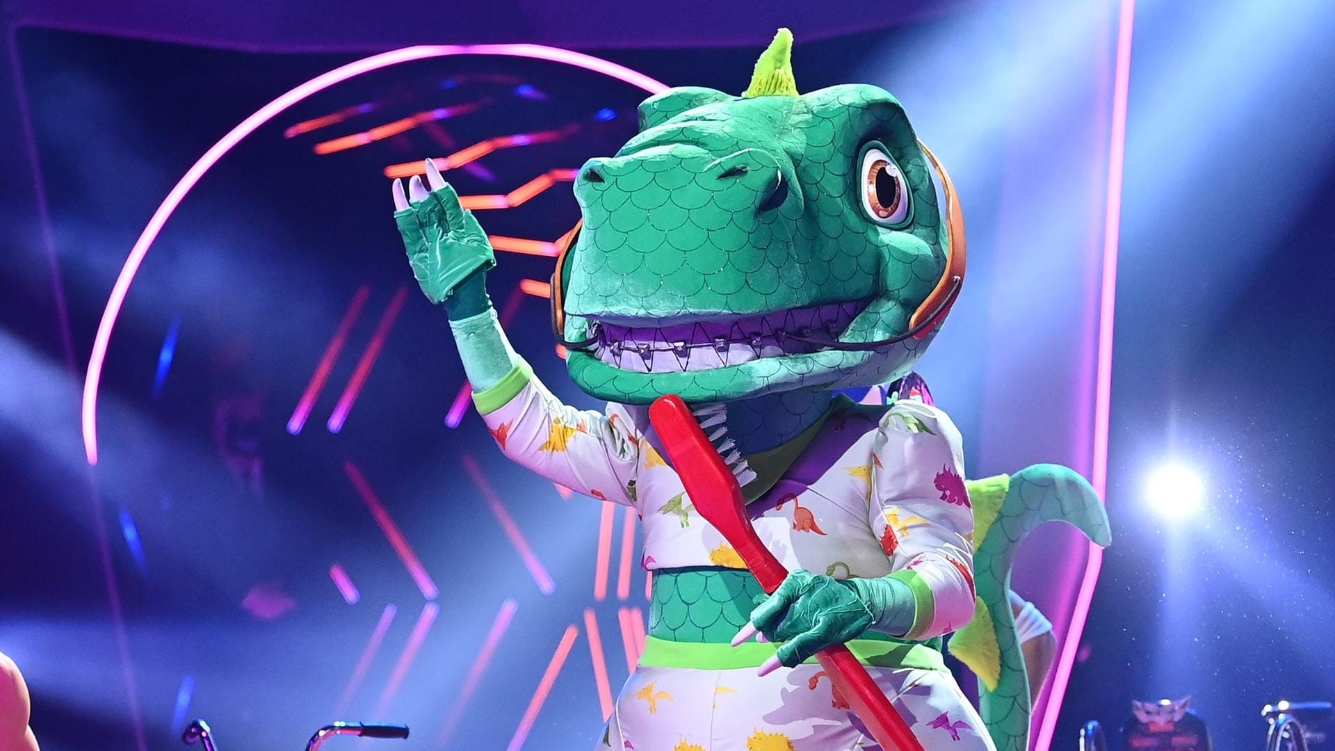 "The Masked Singer": Der Dinosaurier gewinnt die vierte Staffel.