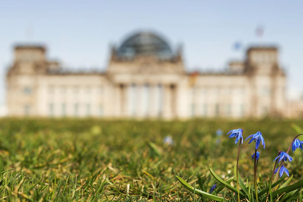 Reichstag in Berlin im Frühling