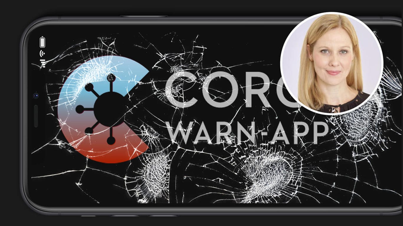 Corona-Warn-App auf defektem Handy-Display: Die Politik hat die App vergeigt, findet Nicole Diekmann