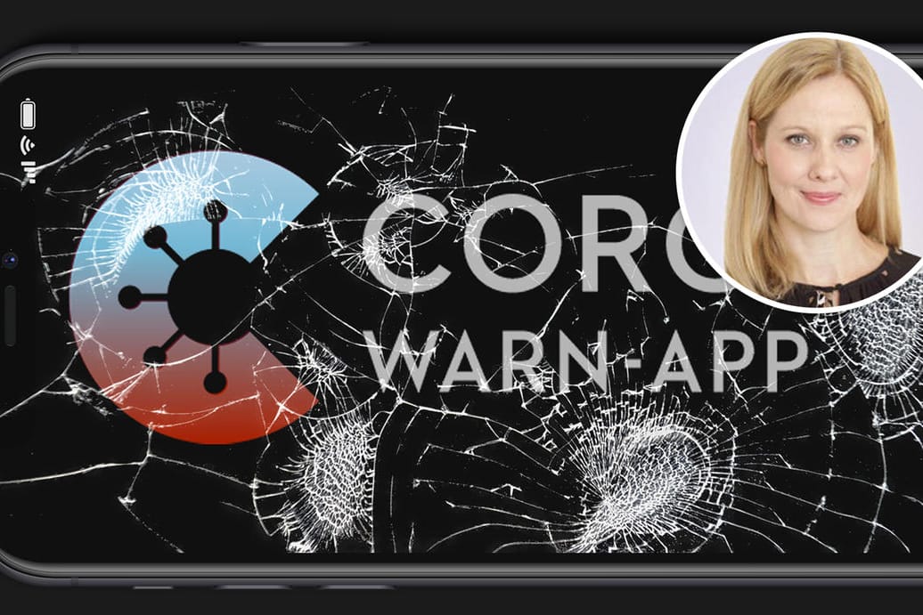 Corona-Warn-App auf defektem Handy-Display: Die Politik hat die App vergeigt, findet Nicole Diekmann