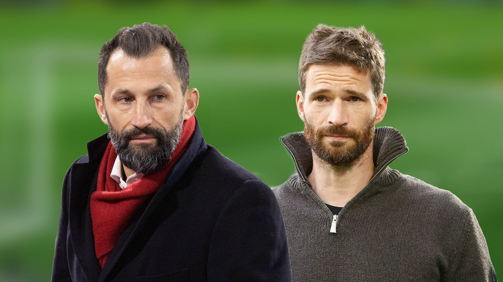 Hasan Salihamidzic (l.) und Arne Friedrich: Zwei Bundesliga-Manager, für die es ganz schnell auf die große Bühne ging.