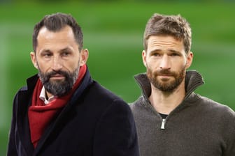 Hasan Salihamidzic (l.) und Arne Friedrich: Zwei Bundesliga-Manager, für die es ganz schnell auf die große Bühne ging.