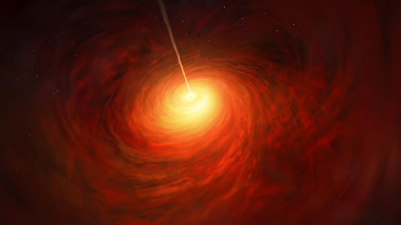 Magnetfelder um das Schwarze Loch herum: Forscher stellten dazu acht Teleskope auf.