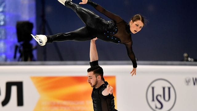 Kamen mit ihrem Kurzprogramm auf Platz 13: Annika Hocke und Robert Kunkel in Aktion. Kamen mit ihrem Kurzprogramm auf Platz 13: Annika Hocke und Robert Kunkel in Aktion.