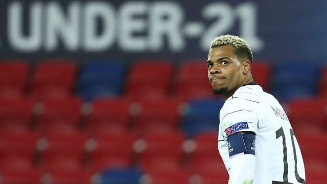 Ebnete mit seinem wichtigen Treffer den Sieg der deutschen U21 zum EM-Auftakt: Lukas Nmecha. Ebnete mit seinem wichtigen Treffer den Sieg der deutschen U21 zum EM-Auftakt: Lukas Nmecha.