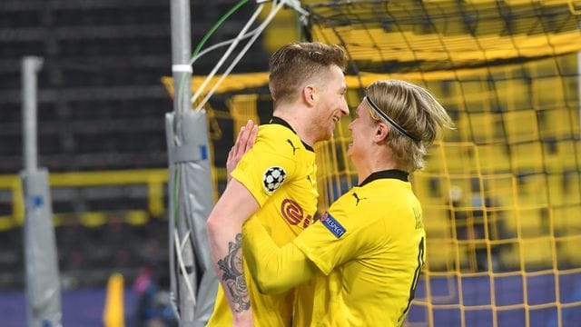 Ist begeistert von seinem BVB-Teamkollegen Erling Haaland (r): Marco Reus. Ist begeistert von seinem BVB-Teamkollegen Erling Haaland (r): Marco Reus.