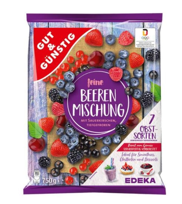 Rückruf bei Edeka: Diese Beerenmischung von "Gut & Günstig" wird derzeit zurückgerufen.