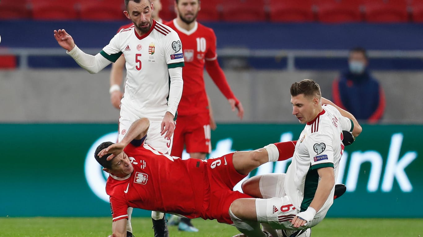 Robert Lewandowski, Willi Orban: Robert Lewandowski gelang für Polen der Ausgleich gegen Ungarn.