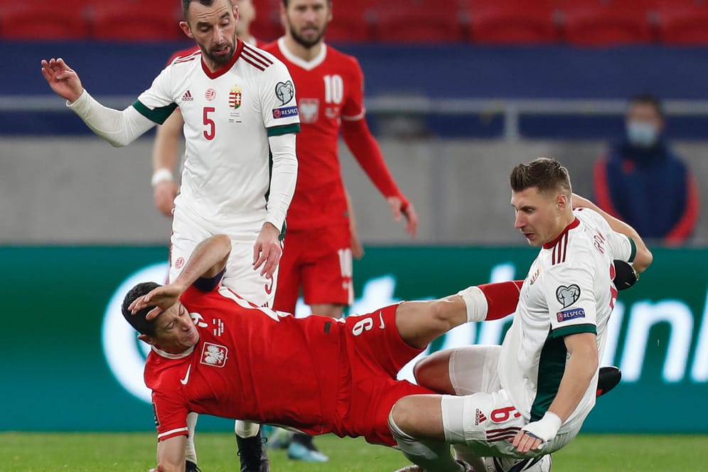 Robert Lewandowski, Willi Orban: Robert Lewandowski gelang für Polen der Ausgleich gegen Ungarn.