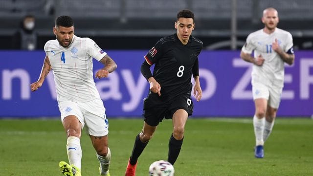 Feierte gegen Island sein Debüt in der A-Nationalmannschaft: Jamal Musiala. Feierte gegen Island sein Debüt in der A-Nationalmannschaft: Jamal Musiala.