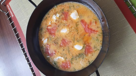 Frühstück: Leckeres Omelett aus dem Ofen mit Lachs | Schnelles Rezept