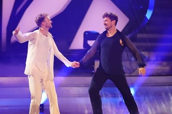 Nicolas Puschmann und Profitänzer Vadim Garbuzov (l) überzeugten die Jury bei "Let's Dance".