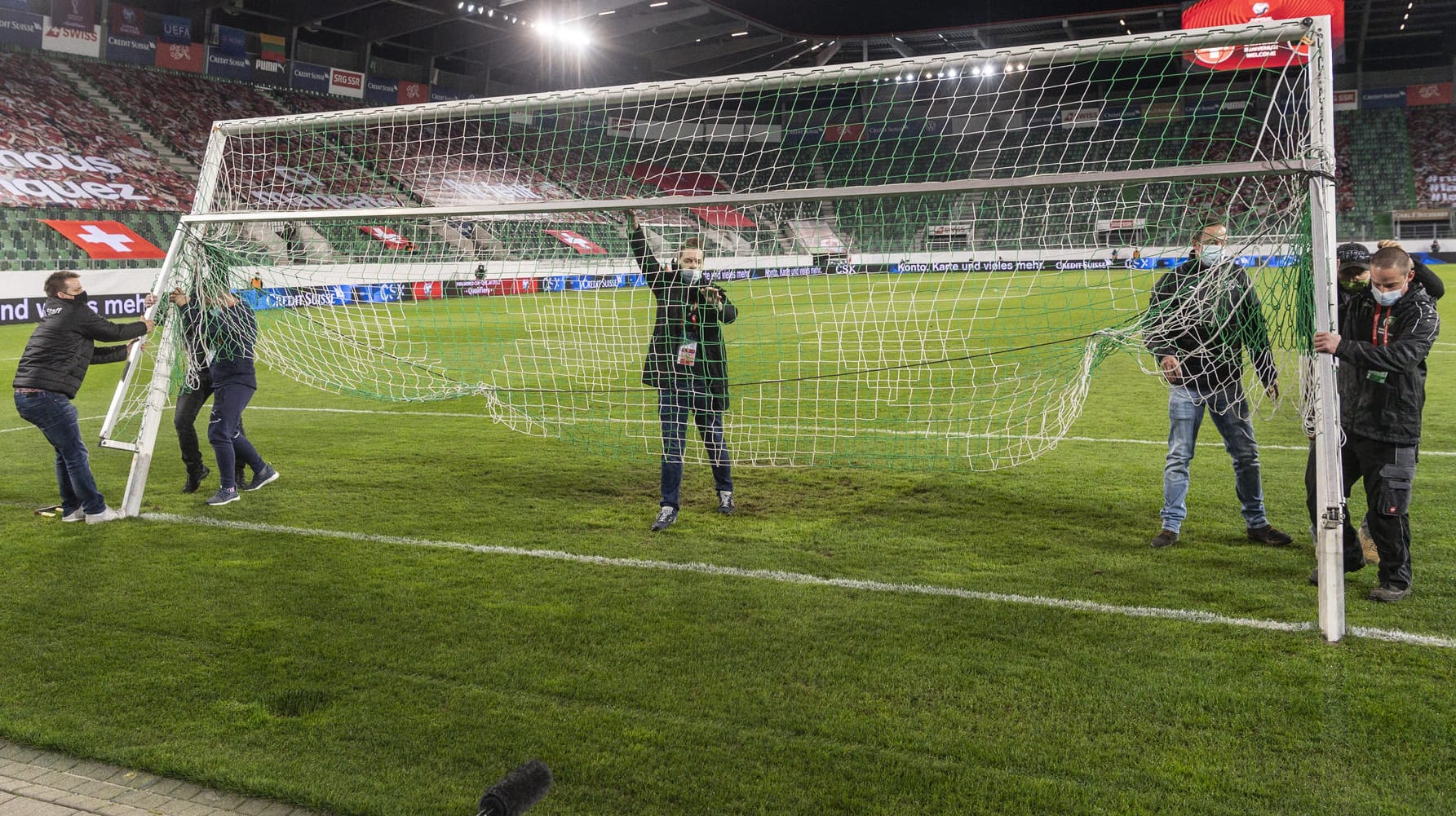 Torwechsel: Kuriose Szene in St. Gallen.