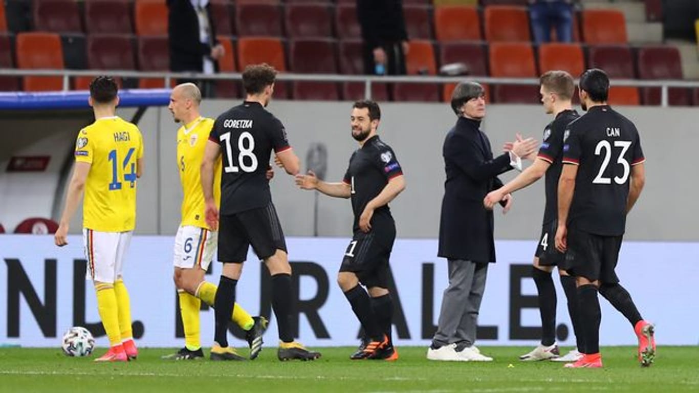 Nach dem Sieg in Rumänien muss die DFB-Elf nun gegen Nordmazedonien nachlegen.