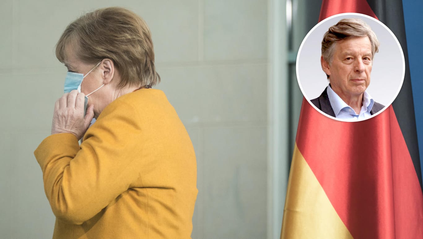 Kanzlerin Angela Merkel nach ihrem Osterruhe-Rückzieher: Nun sollten sich alle Ministerpräsidentinnen und Ministerpräsidenten, vor allem die der SPD, darauf besinnen, dass auch sie die Vertrauenskrise mit verursacht haben.