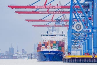 Ein Containerschiff im Hamburger Hafen: Deutschlands Exportunternehmen erwarten gute Geschäfte.