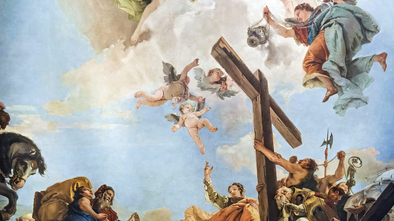 So stellte sich ein Künstler die Entdeckung des Jesus-Kreuzes vor.