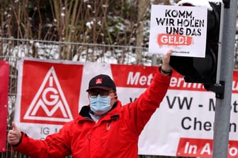 Warnstreik: Im März rief die Gewerkschaft IG Metall die Mitarbeiter in mehreren Betrieben auf, die Arbeit niederzulegen.