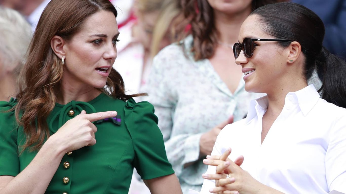 Herzogin Kate und Herzogin Meghan: Die beiden besuchten 2019 gemeinsam das Wimbledon-Ladies-Single-Finale.
