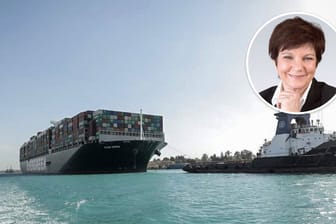 Das Containerschiff "Ever Given" blockierte eine knappe Woche lang den wichtigen Suezkanal.
