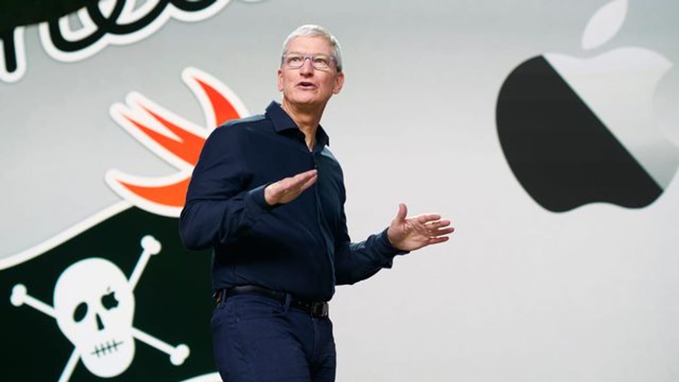 Apple Konzernchef Tim Cook auf dem Online-WWDC im vergangenen Jahr.