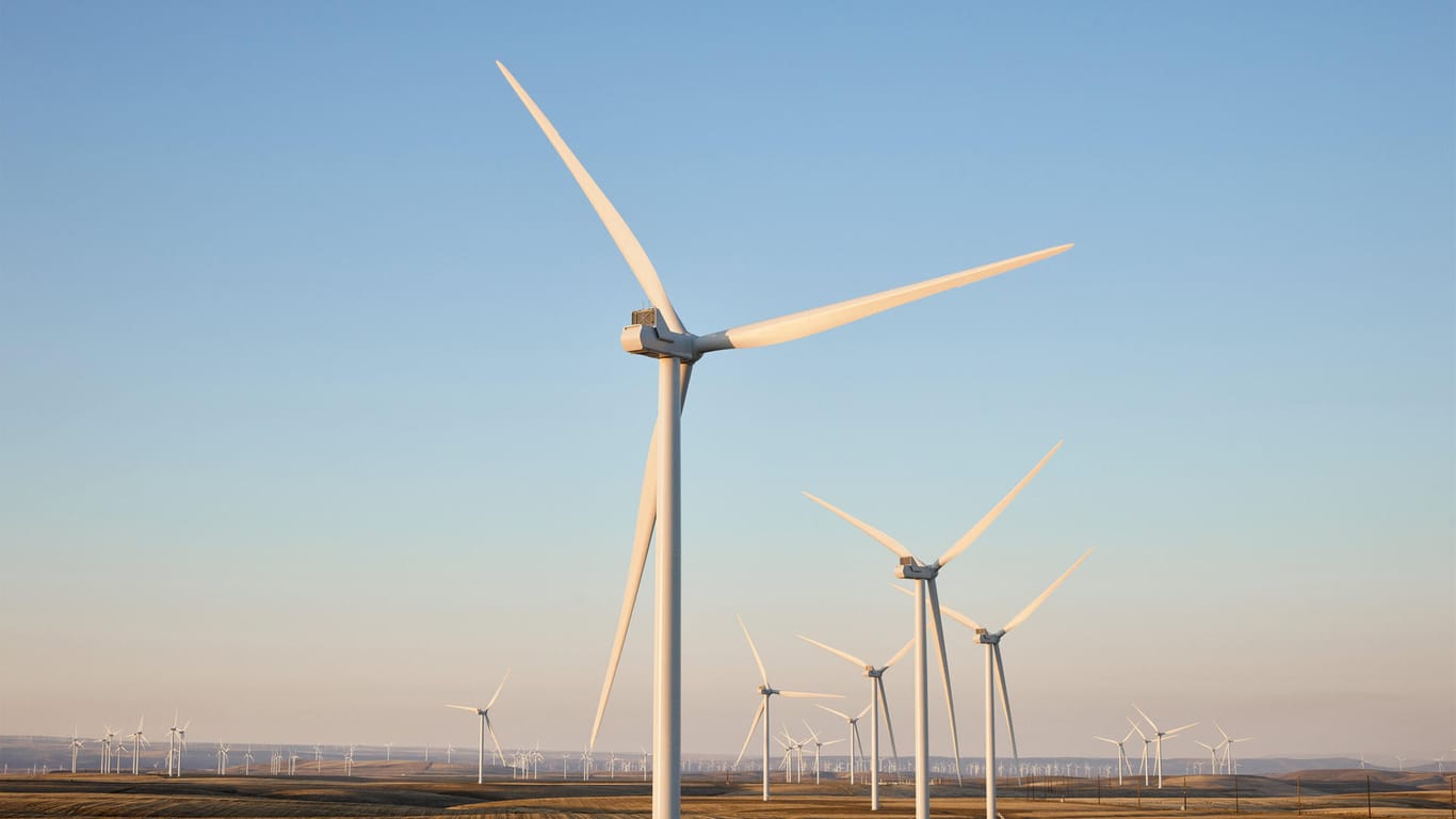 Ein Apple-Windpark in den USA: Apple will bis 2030 Klimaneutral sein