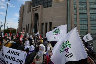Anhänger der HDP bei einem Protest in Istanbul.