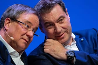 Armin Laschet (l) und Markus Söder: Wird einer der beiden Kanzlerkandidat der Union für die Bundestagswahl im September?.