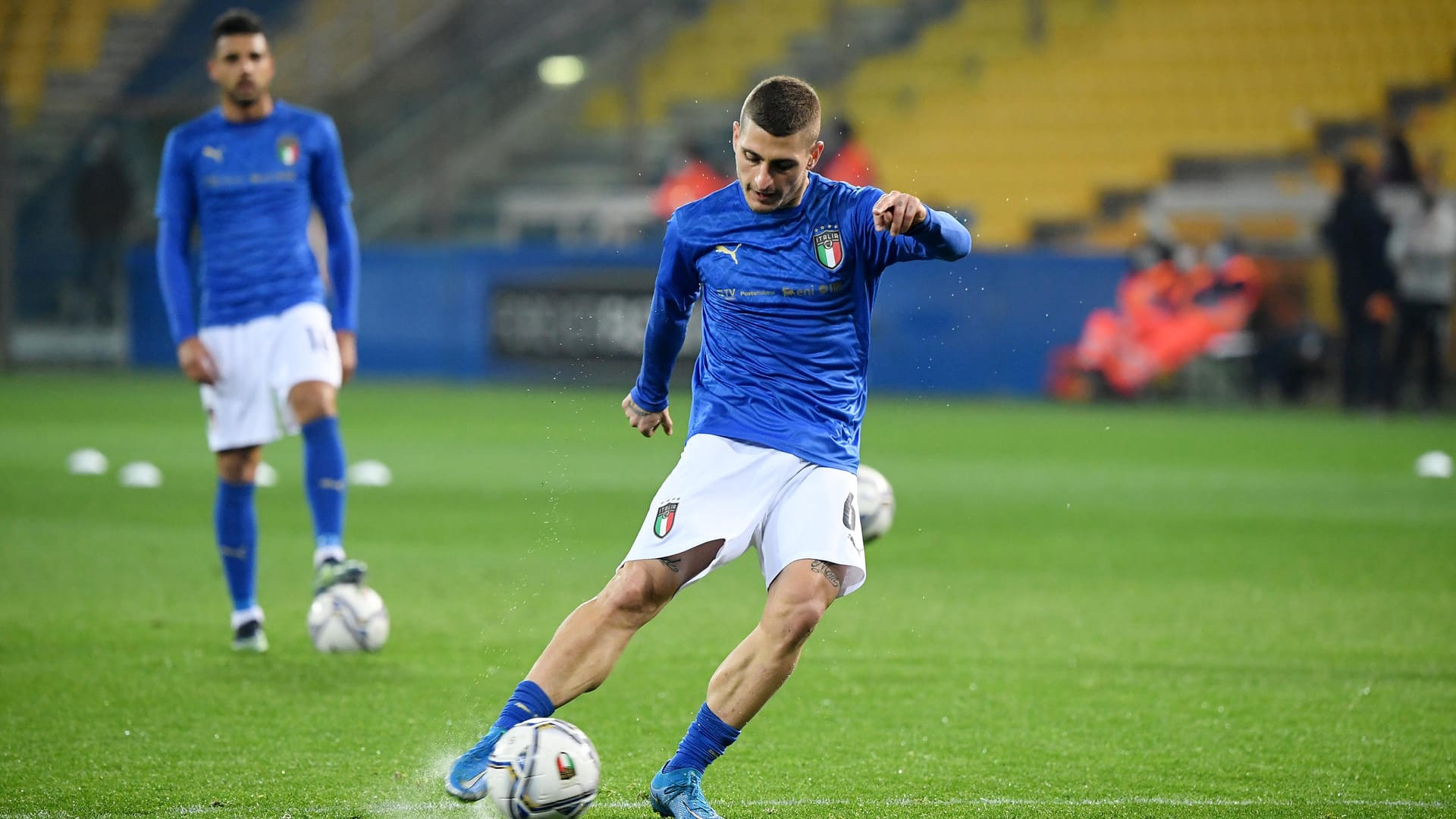 Marco Verratti beim Länderspiel gegen Nordirland. Der PSG-Star hat ein positives Corona-Testergebnis bekommen.