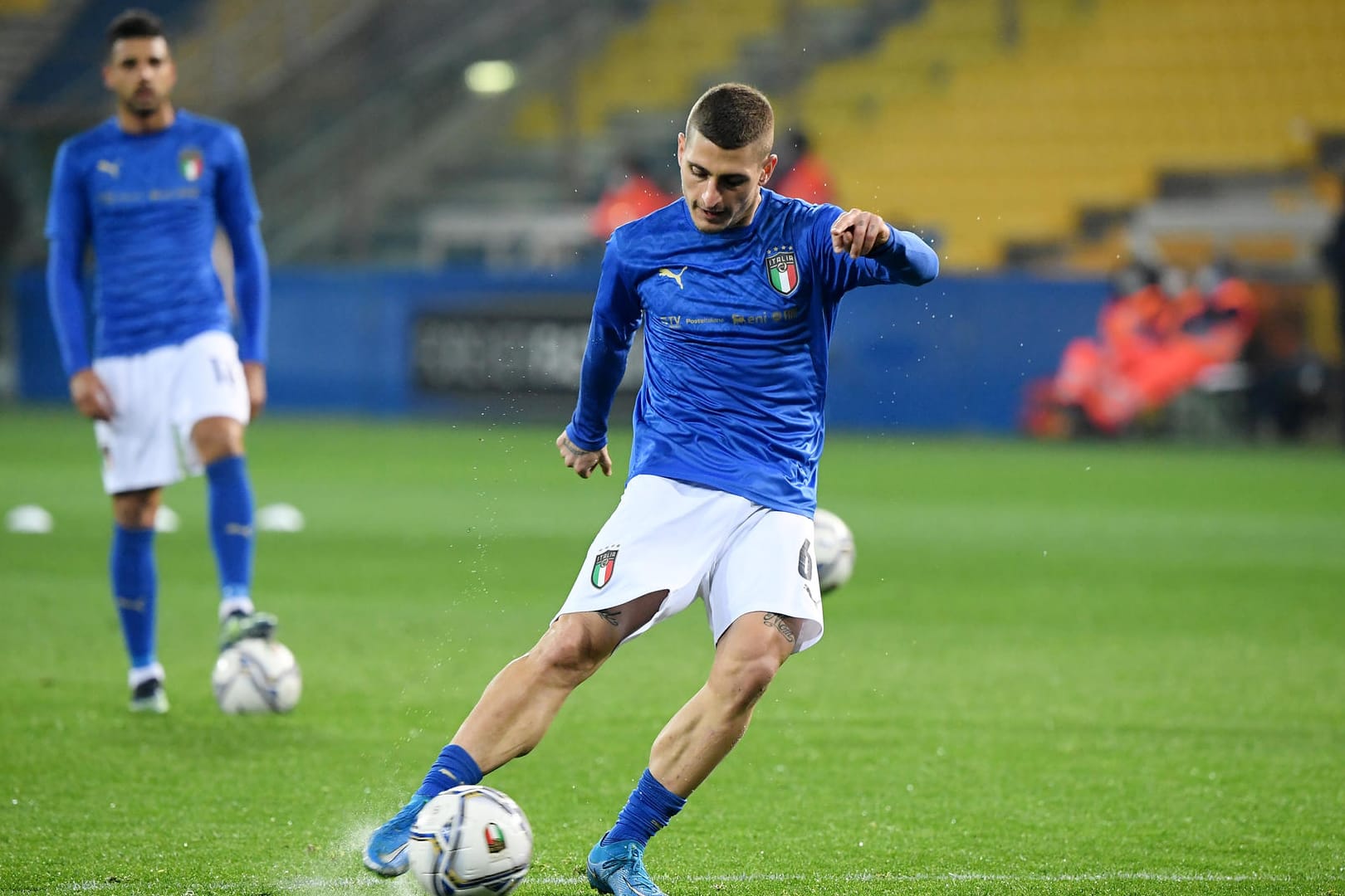 Marco Verratti beim Länderspiel gegen Nordirland. Der PSG-Star hat ein positives Corona-Testergebnis bekommen.