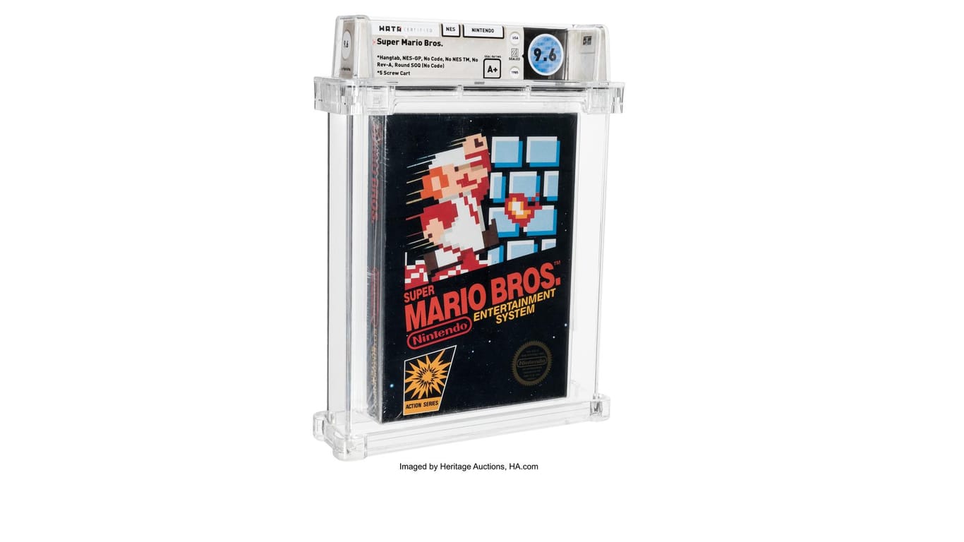 "Super Mario Bros" von 1985: Das originalverpackte Videospiel wurde für eine Rekordsumme versteigert.