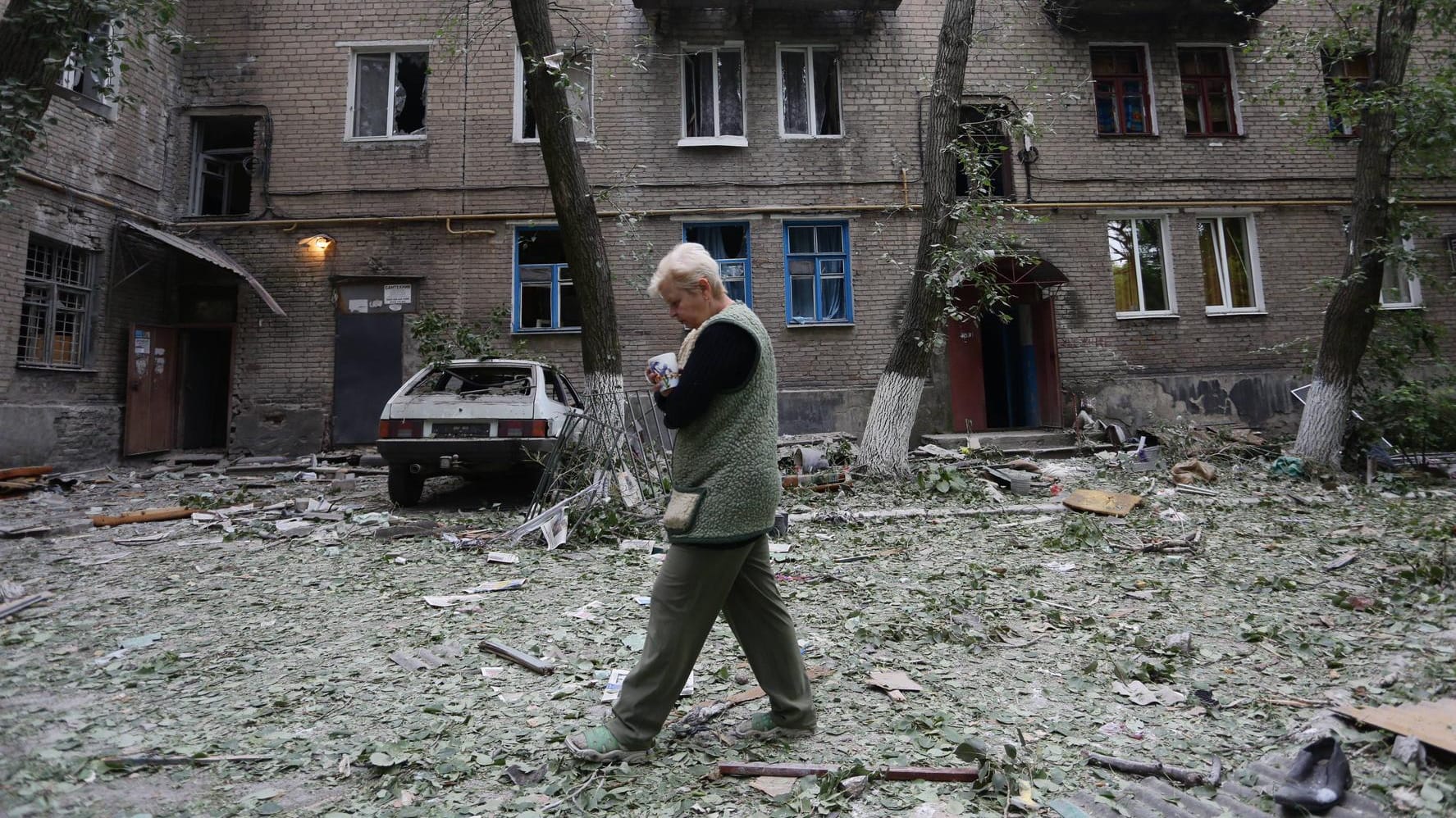 Die Stadt Donezk nach einem Artilleriebeschuss im Juni 2016: Der Konflikt in der Ostukraine hat bereits 13.000 Menschen das Leben gekostet.