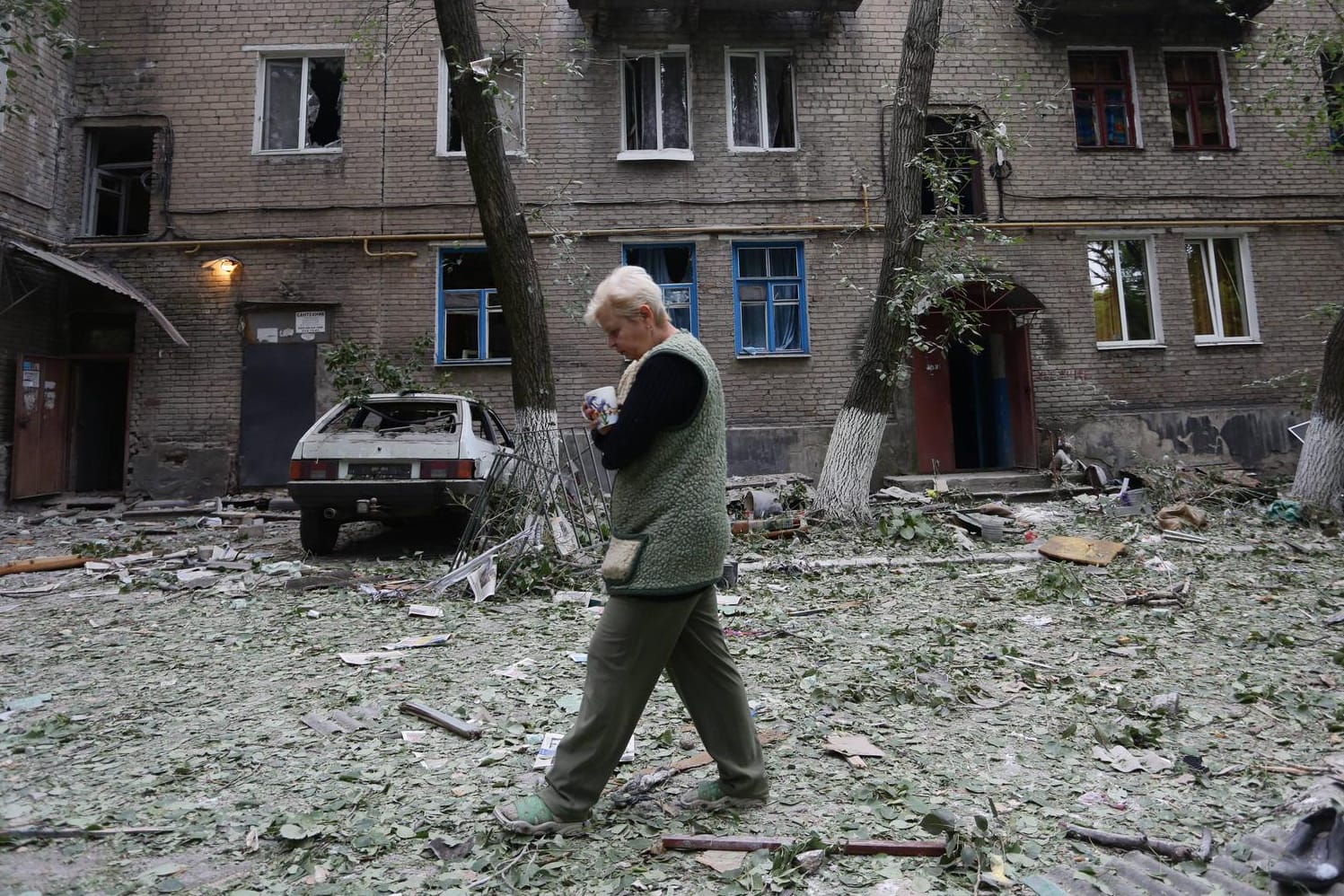 Die Stadt Donezk nach einem Artilleriebeschuss im Juni 2016: Der Konflikt in der Ostukraine hat bereits 13.000 Menschen das Leben gekostet.