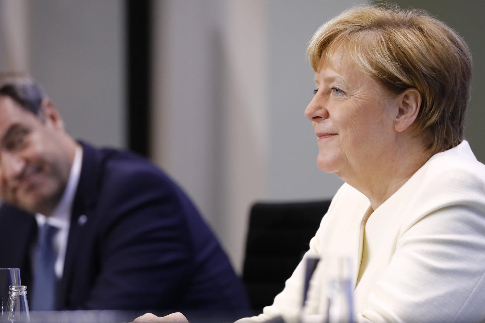 Markus Söder und Angela Merkel: "Ein Unions-Kandidat kann ohne Unterstützung von Angela Merkel kaum erfolgreich sein."