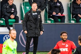 Markus Gisdol am Spielfeldrand: Der Trainer sitzt gegen Mainz wieder auf der Bank.