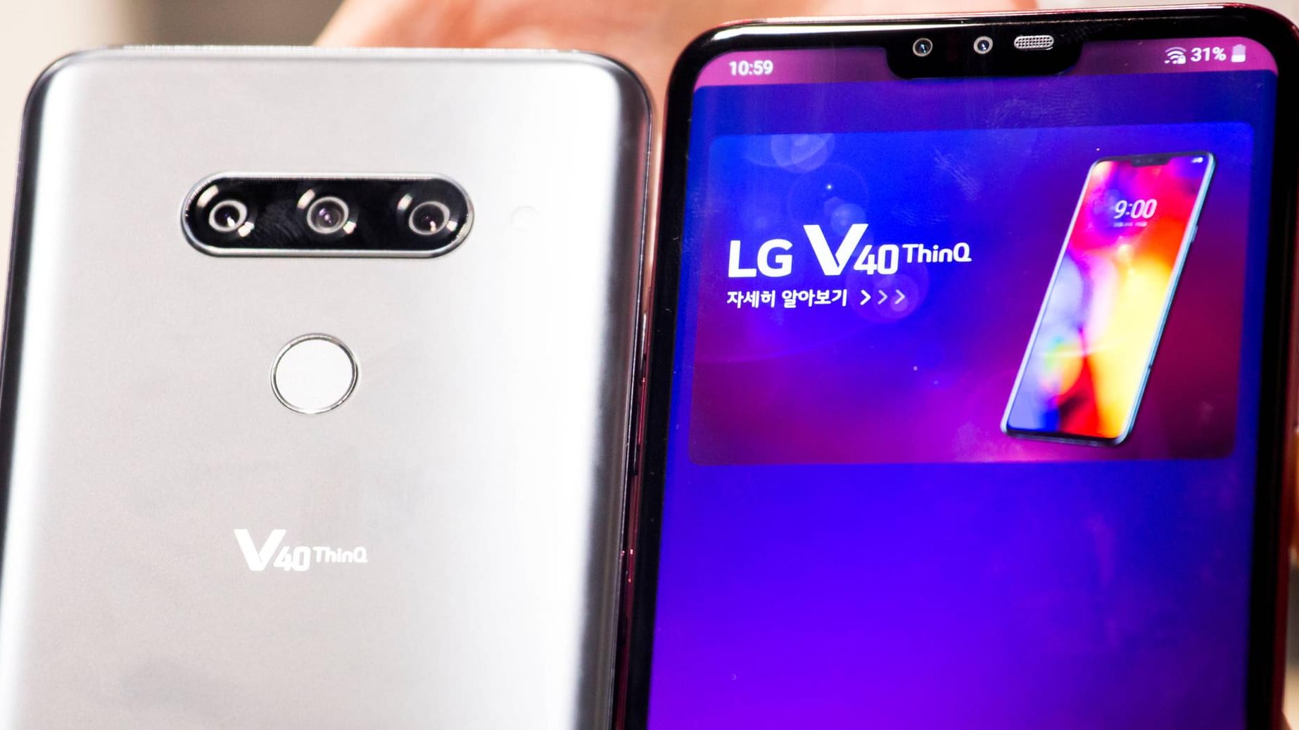 Das Modell LG V40 ThinQ (Archivbild). Für den koranischen Hersteller ist der Konkurrenzdruck zu groß geworden.