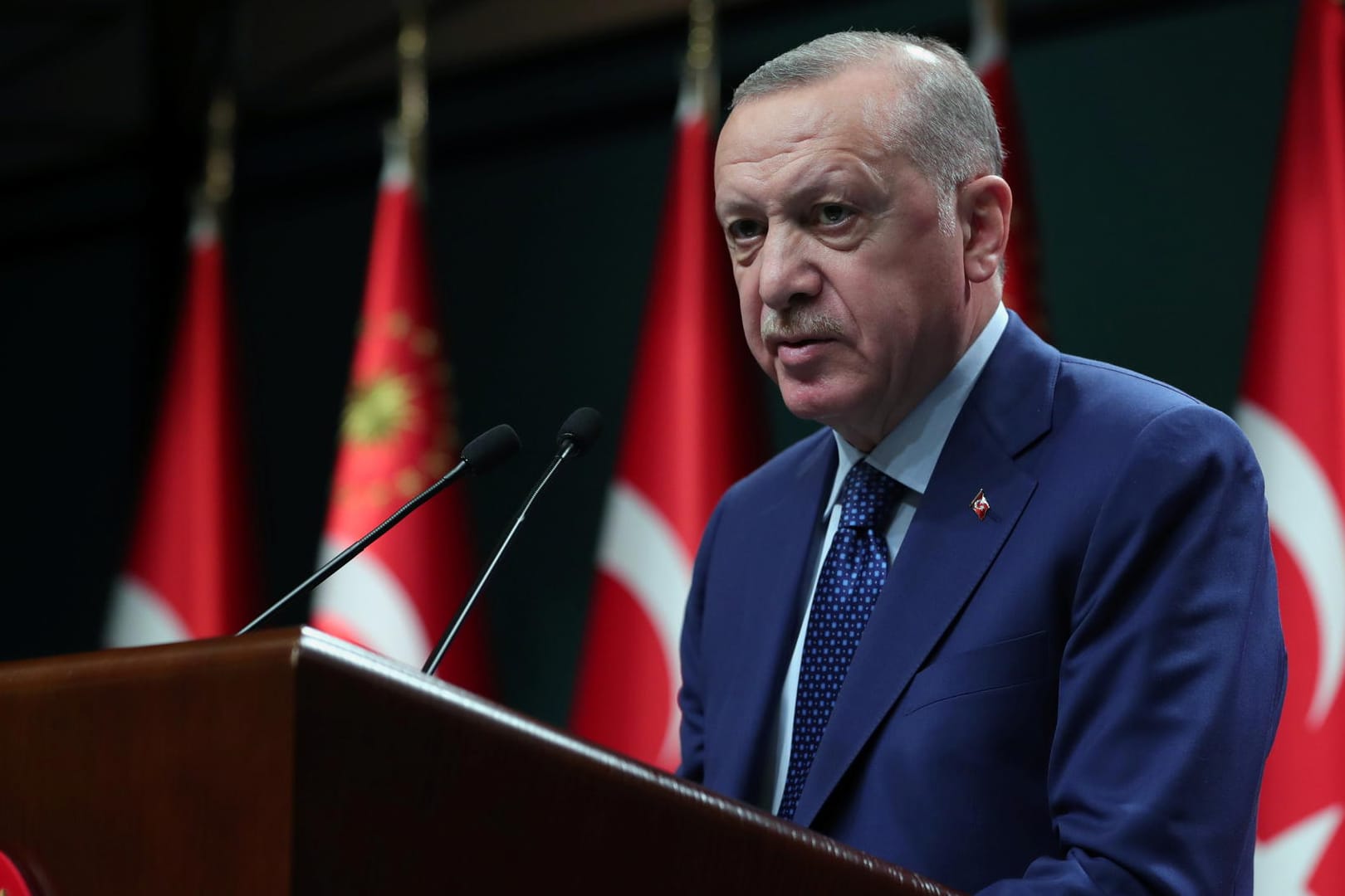 Türkischer Präsident Recep Tayyip Erdoğan: Die Admirale sind besorgt, wegen der Planung der neuen Wasserstraße.