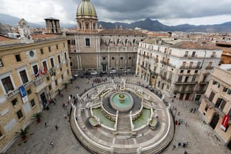 Die Innenstadt von Palermo auf Sizilien: Die Polizei fasste einen gesuchten Mafia-Boss.