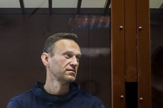 Alexej Nawalny während einer Anhörung im Bezirksgericht Babuskinsky Anfang Februar.