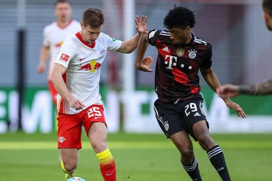 Sieht RB nicht mehr weit weg von Bayern: Leipzigs Dani Olmo (l).
