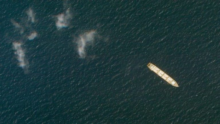 Das iranische Frachtschiff liegt im Roten Meer vor der Küste des Jemen.
