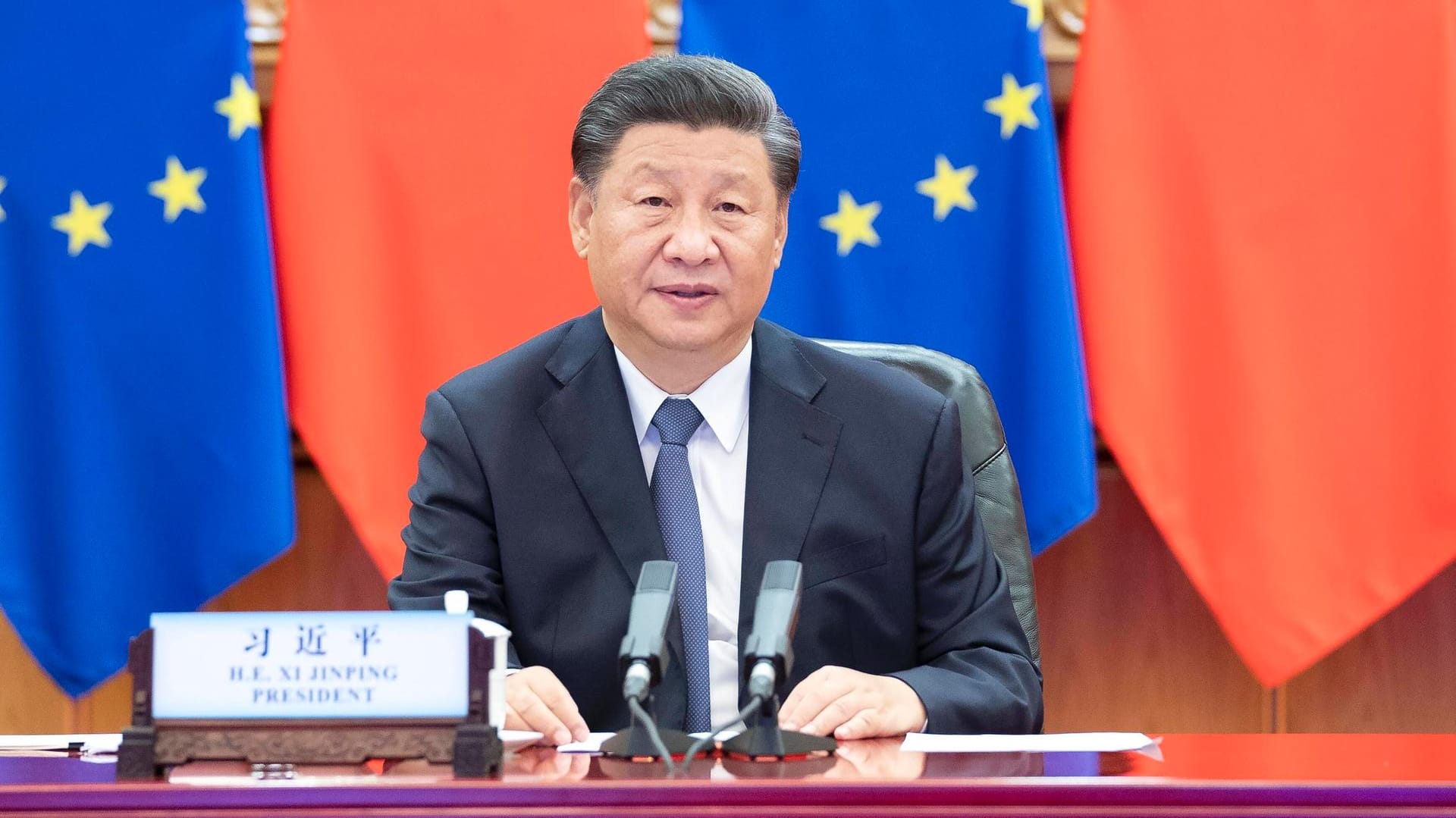 Chinas Präsident Xi Jinping: Die Spannungen zwischen der Volksrepublik und der EU wachsen. Chinas Präsident Xi Jinping: Die Spannungen zwischen der Volksrepublik und der EU wachsen.