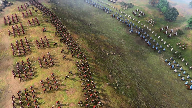 In einer Kampagne treffen die Normannen auf die Angelsachsen.